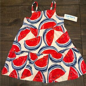 NWT Carters Summer Watermelon Dress 3T